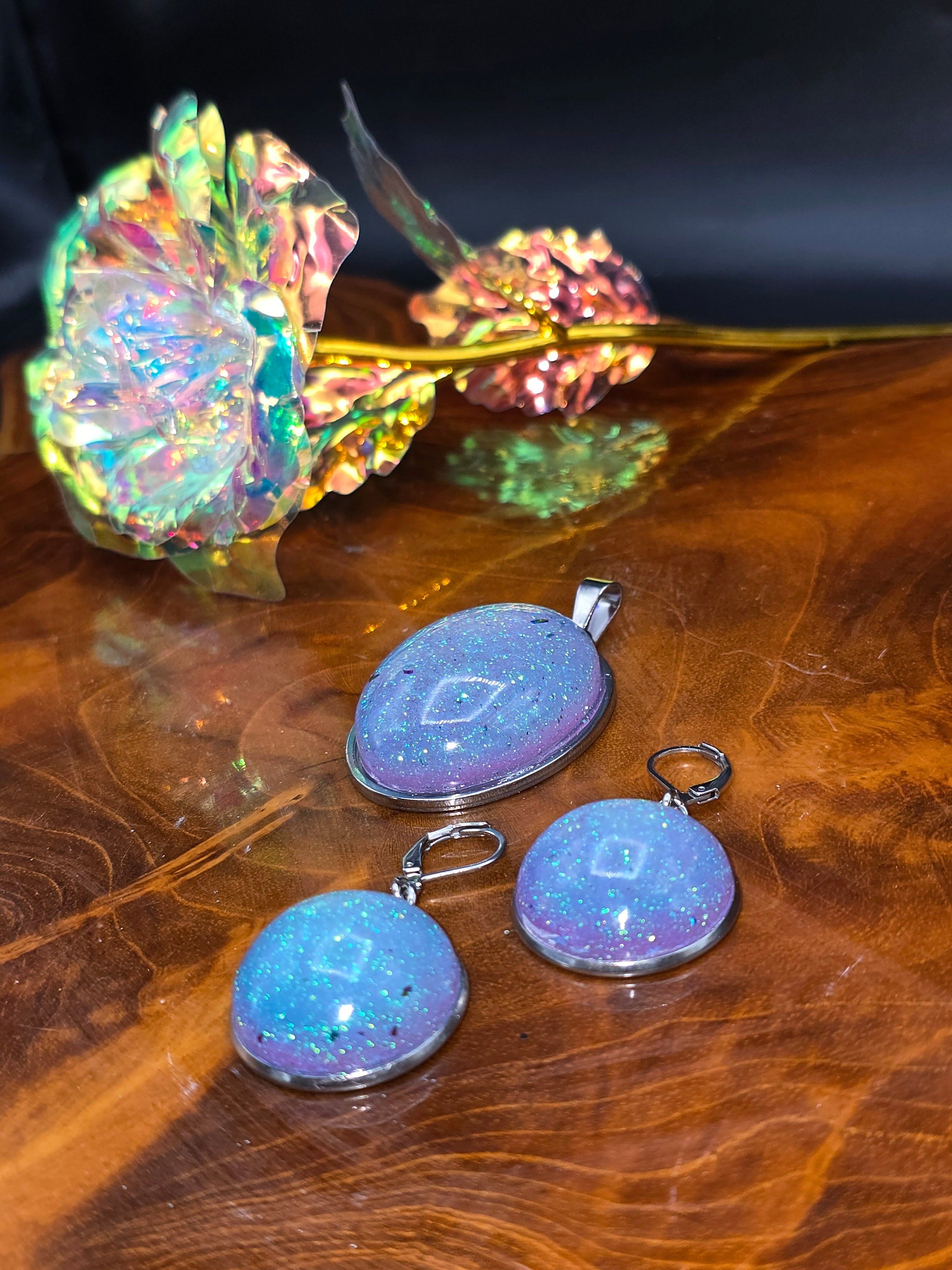 Edelstahl Cabochon Schmuckset – Handgemacht | SunnyNilo🦋