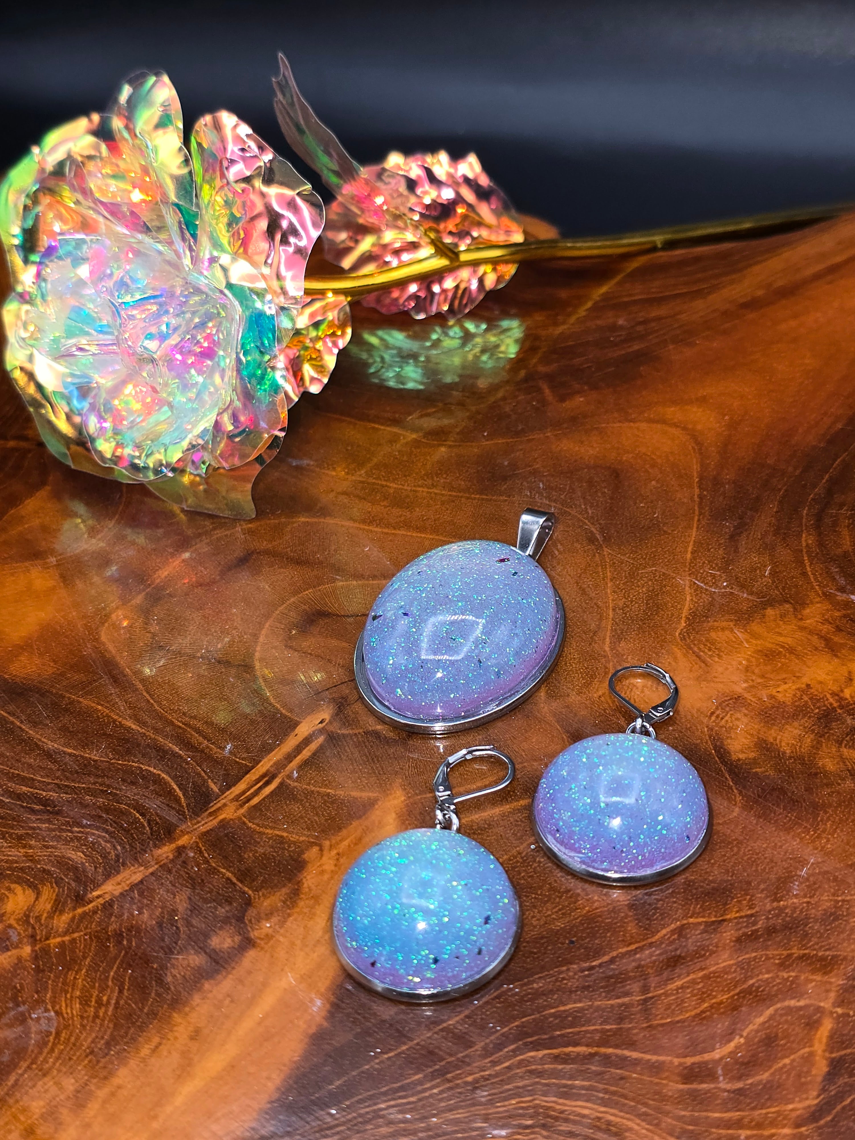 Edelstahl Cabochon Schmuckset – Handgemacht | SunnyNilo🦋