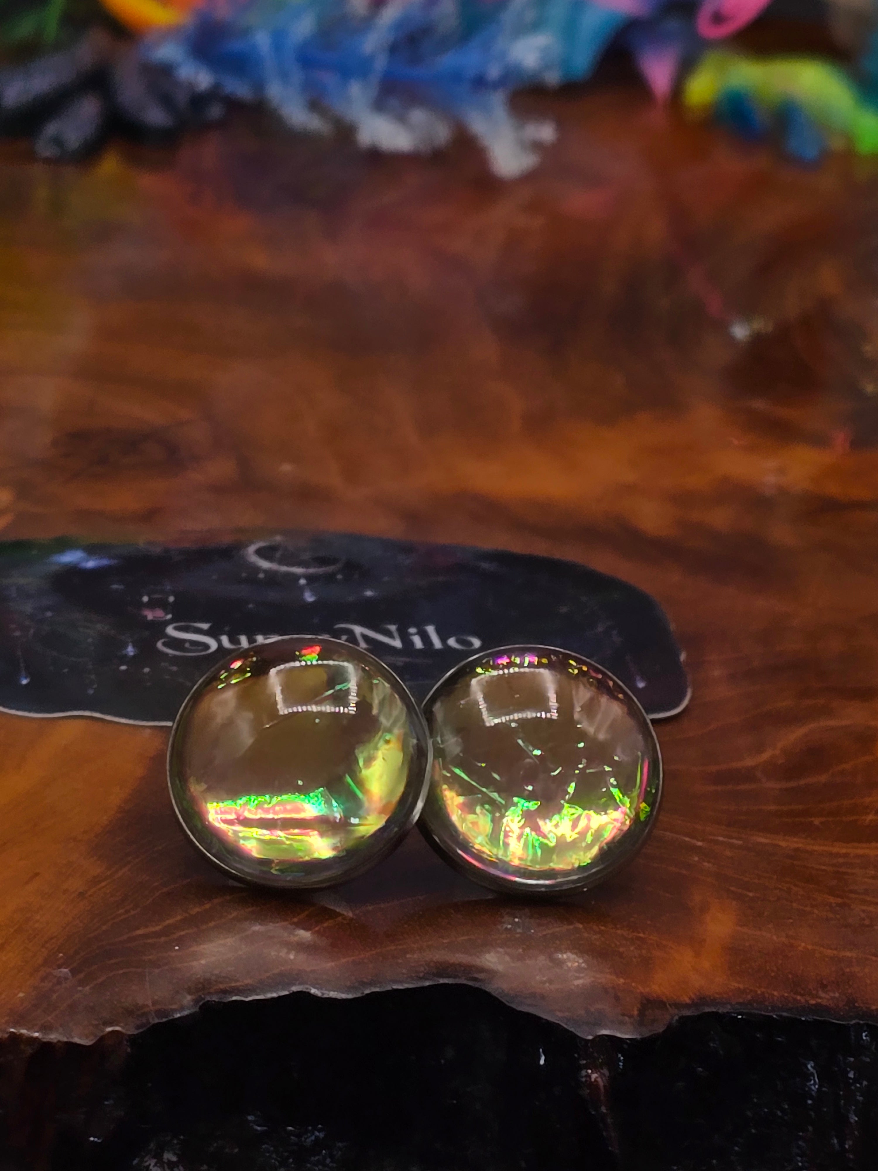 Effekt Edelstahl Ohrstecker
