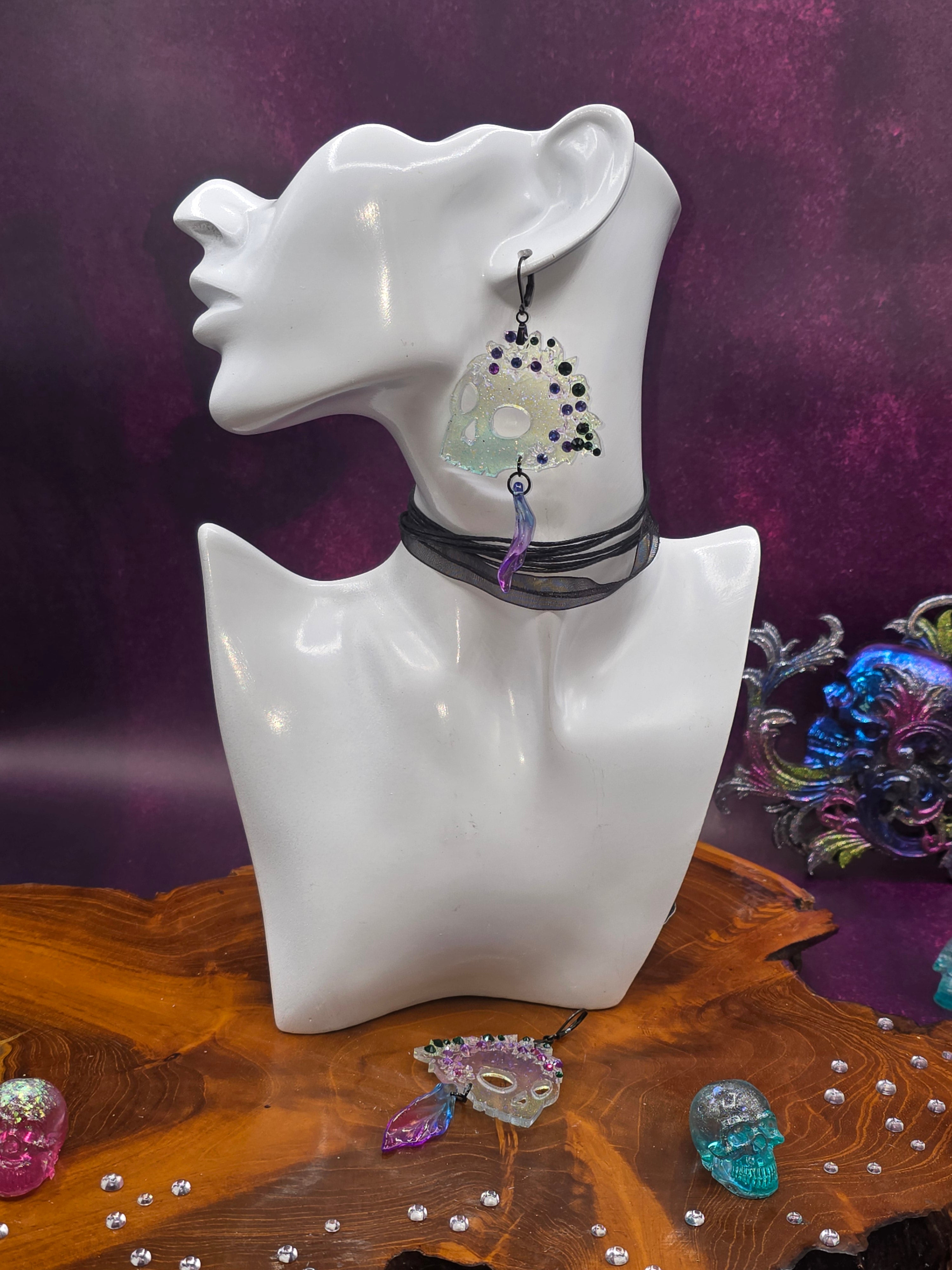 💀 Aurora Skull – Farbwechsel Statement Ohrringe ✨