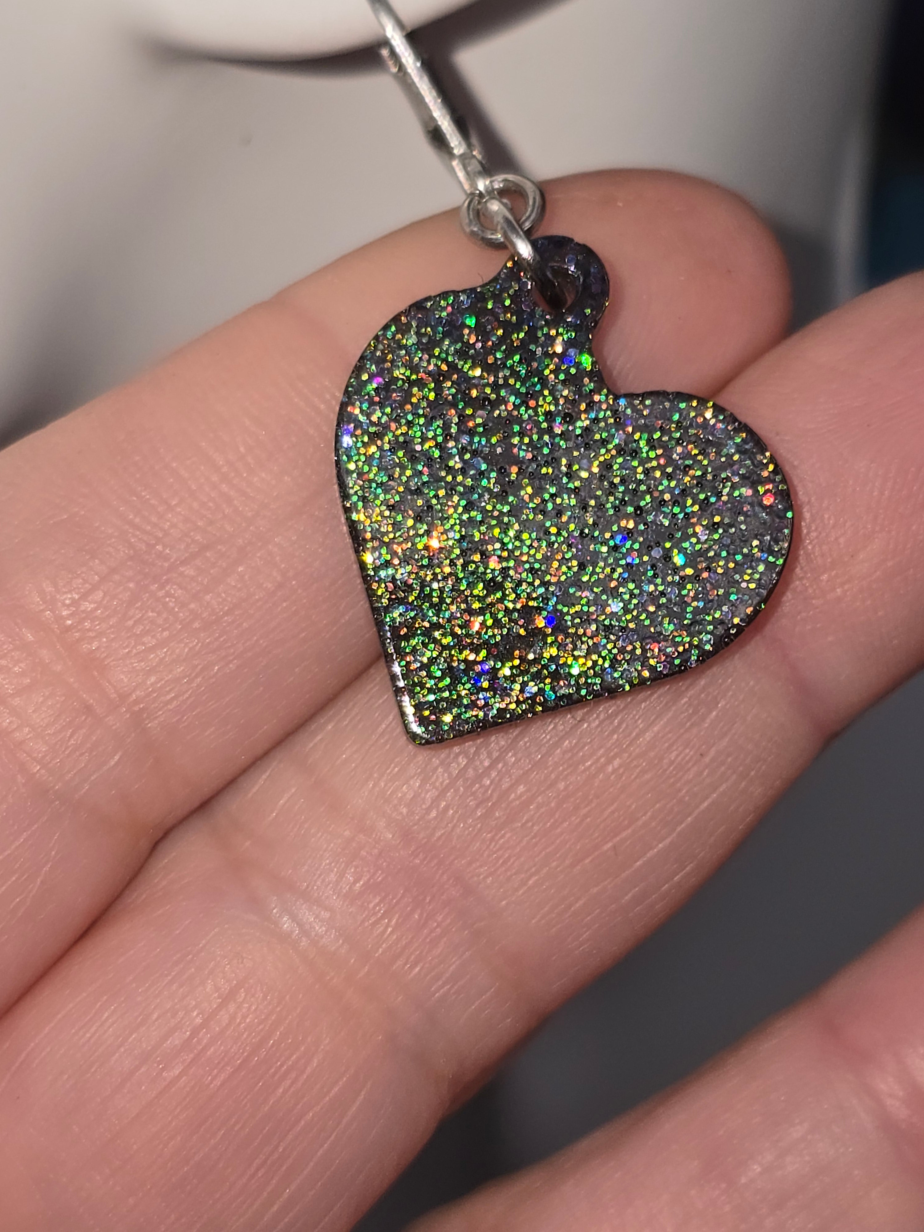 Herz-Ohrringe, holografisch✨️♥️