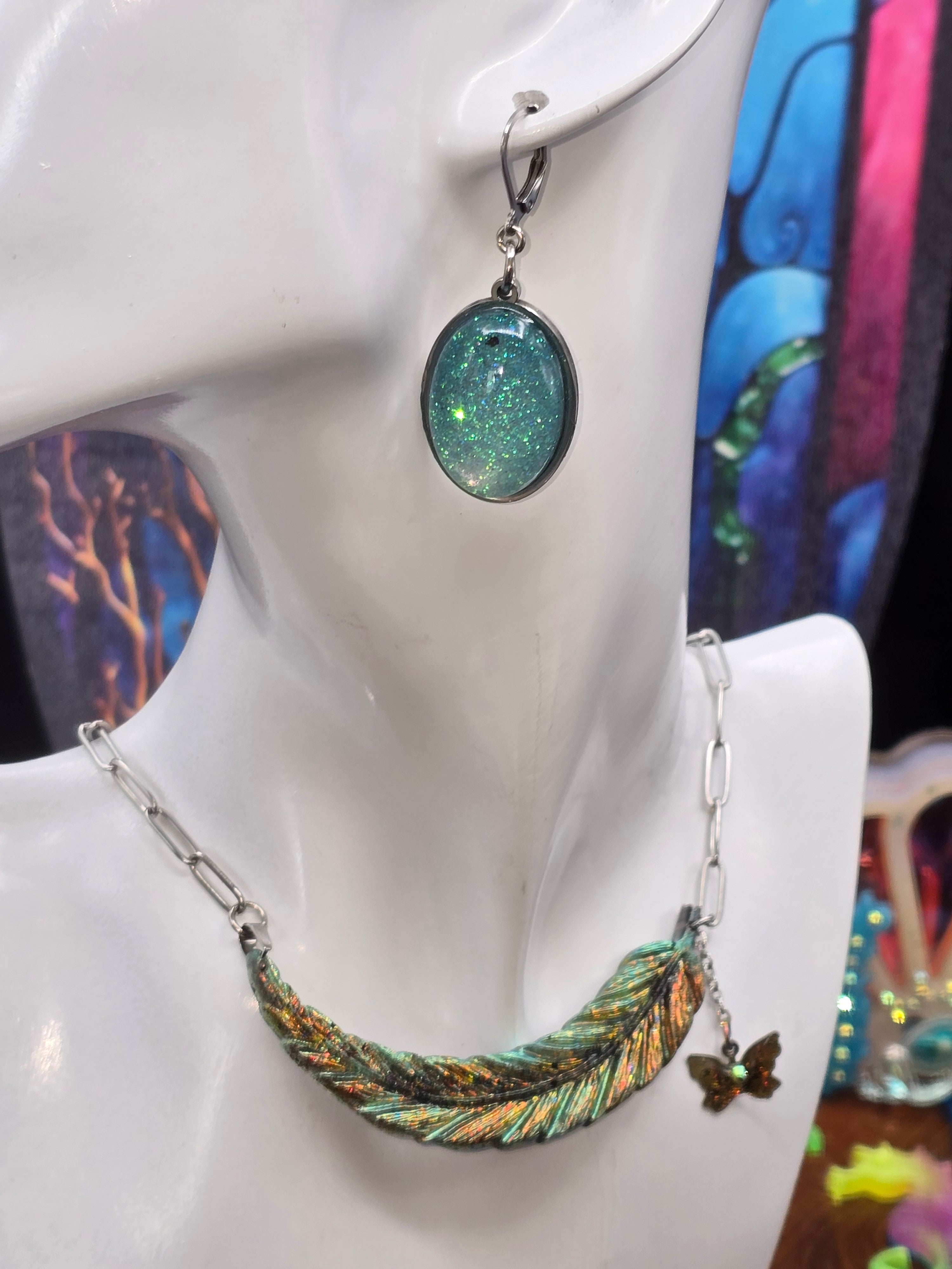 Cabochon-Ohrringe, magisch leuchtend für dich.