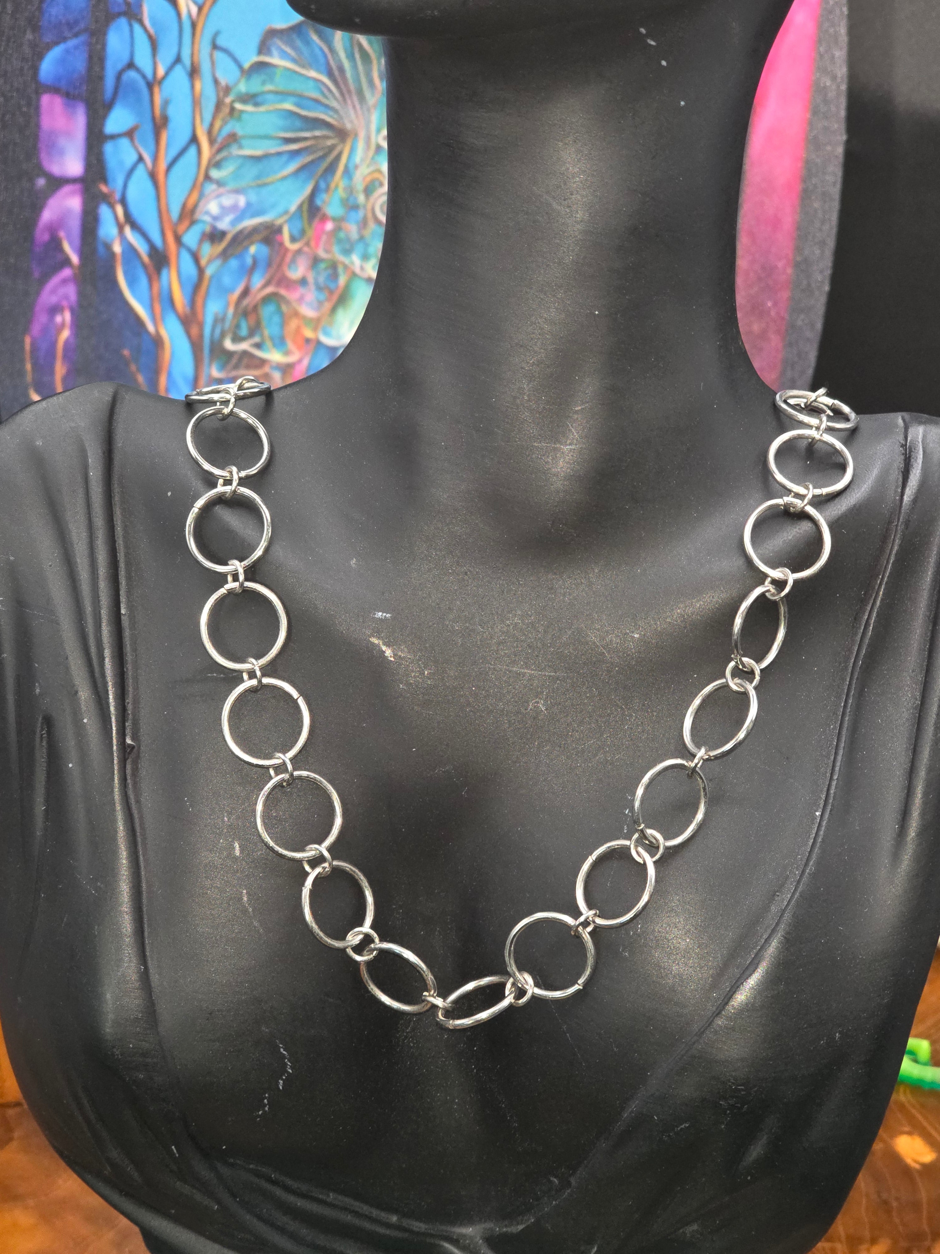 Edelstahl Loops Halskette