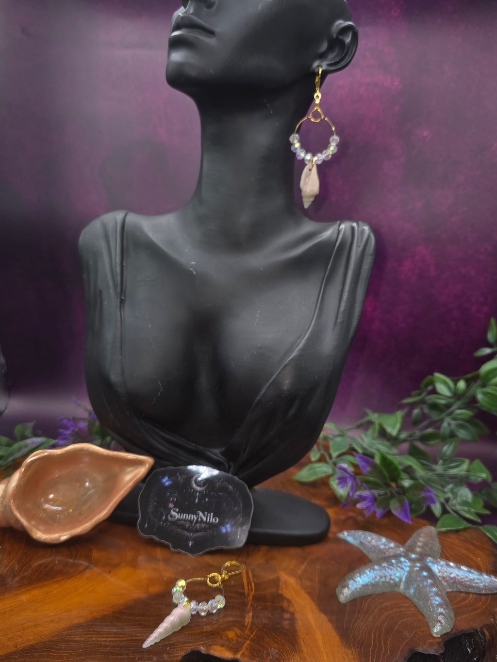 🐚 Golden Tide – Elegante Muschel Statement Ohrringe 🐚