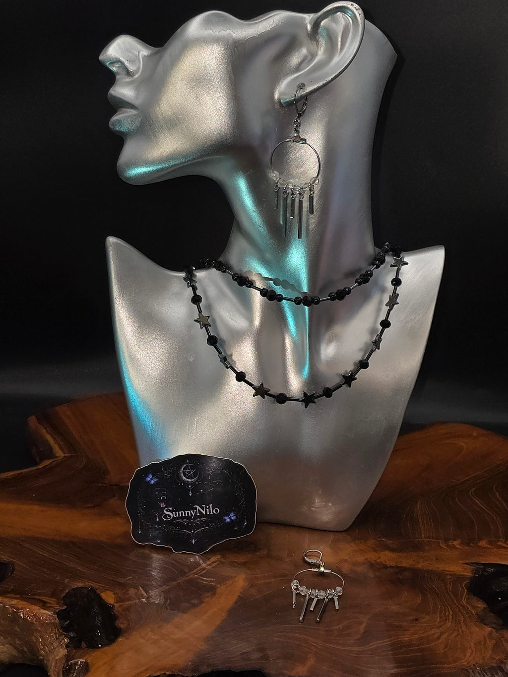 Creolen mit Edelstahlstäben und Glas✨️