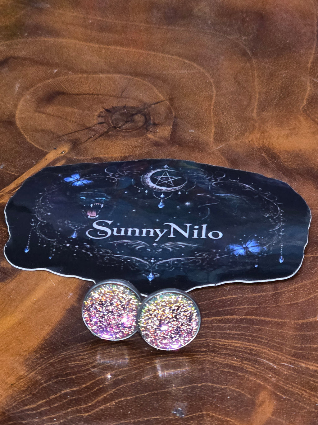 Glitzer Effekt Ohrstecker