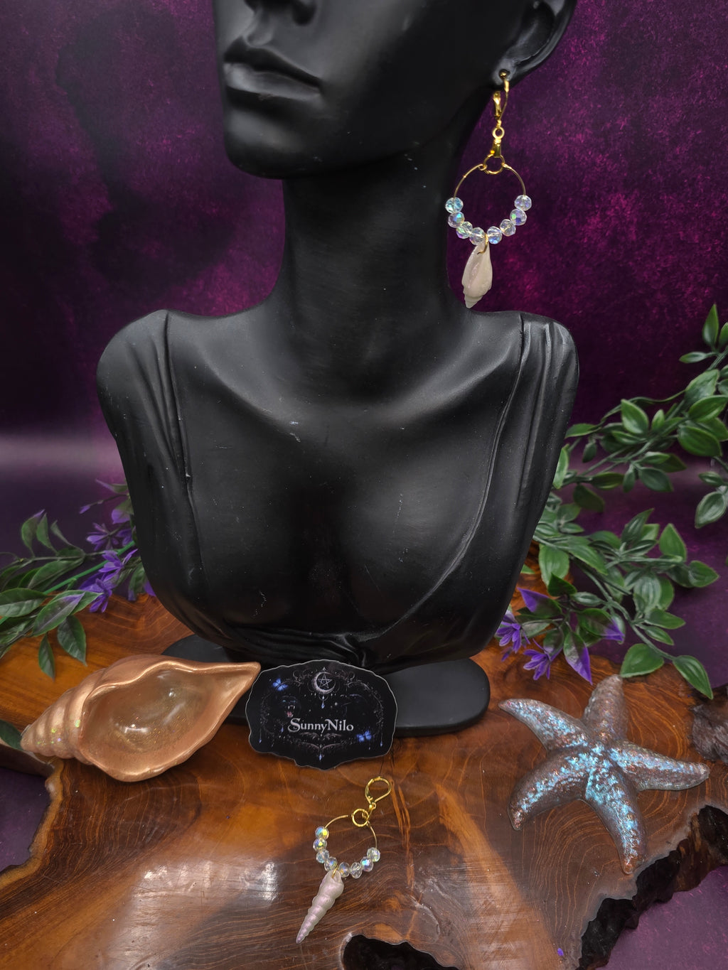 🐚 Golden Tide – Elegante Muschel Statement Ohrringe 🐚