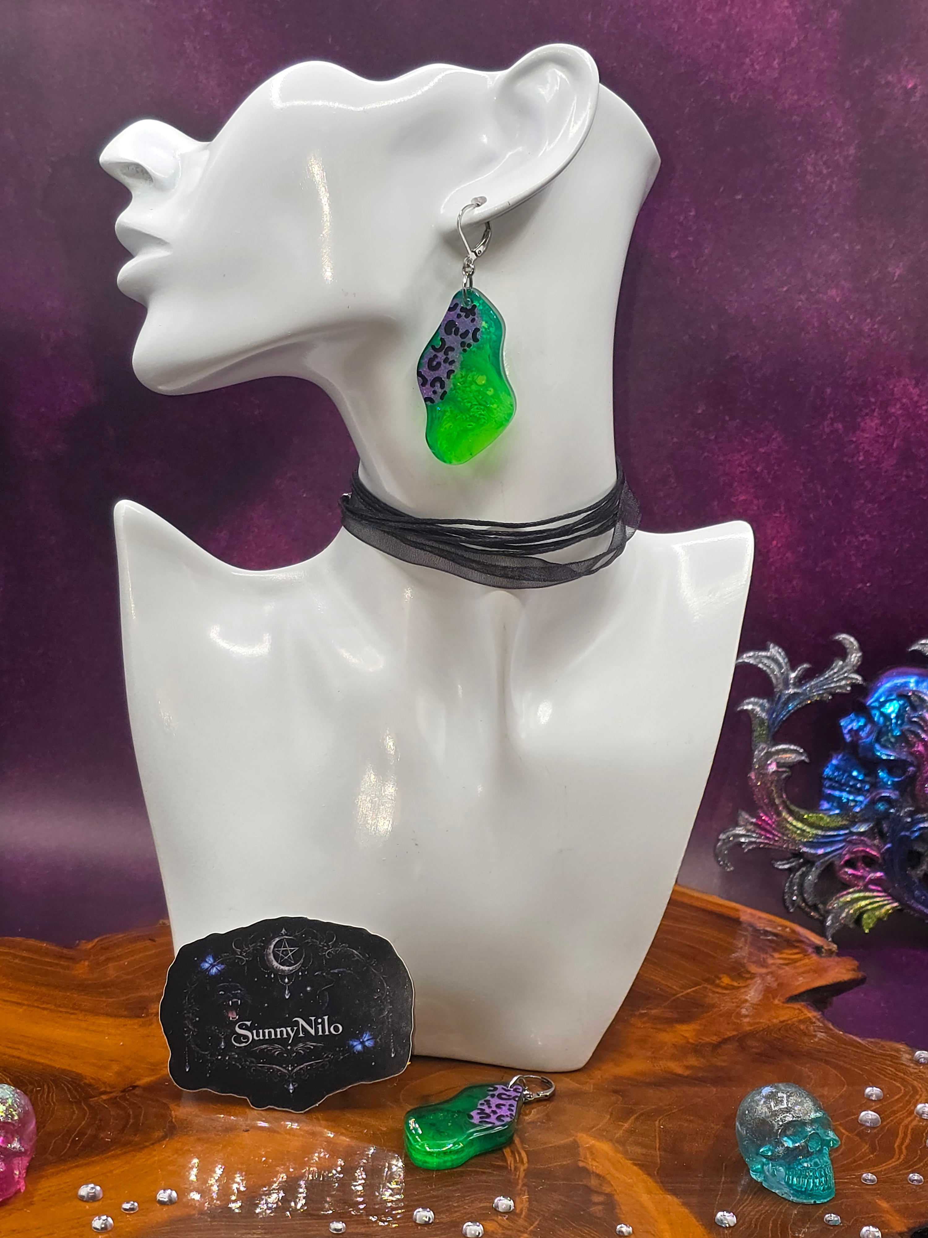 💚 Neon Rebel – Fluoreszierende Statement Ohrringe 💗