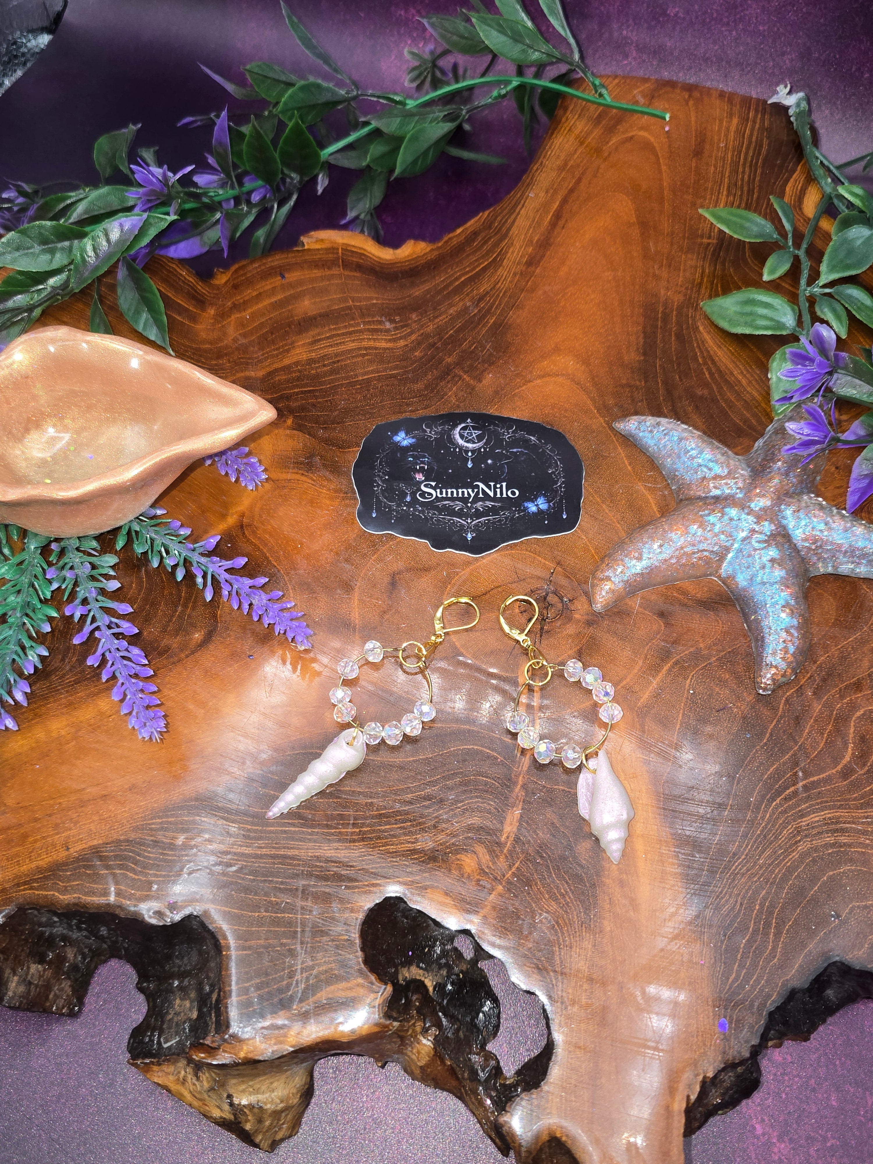 🐚 Golden Tide – Elegante Muschel Statement Ohrringe 🐚
