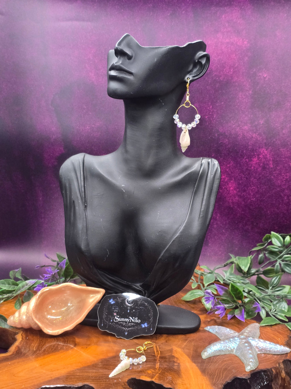 🐚 Golden Tide – Elegante Muschel Statement Ohrringe 🐚