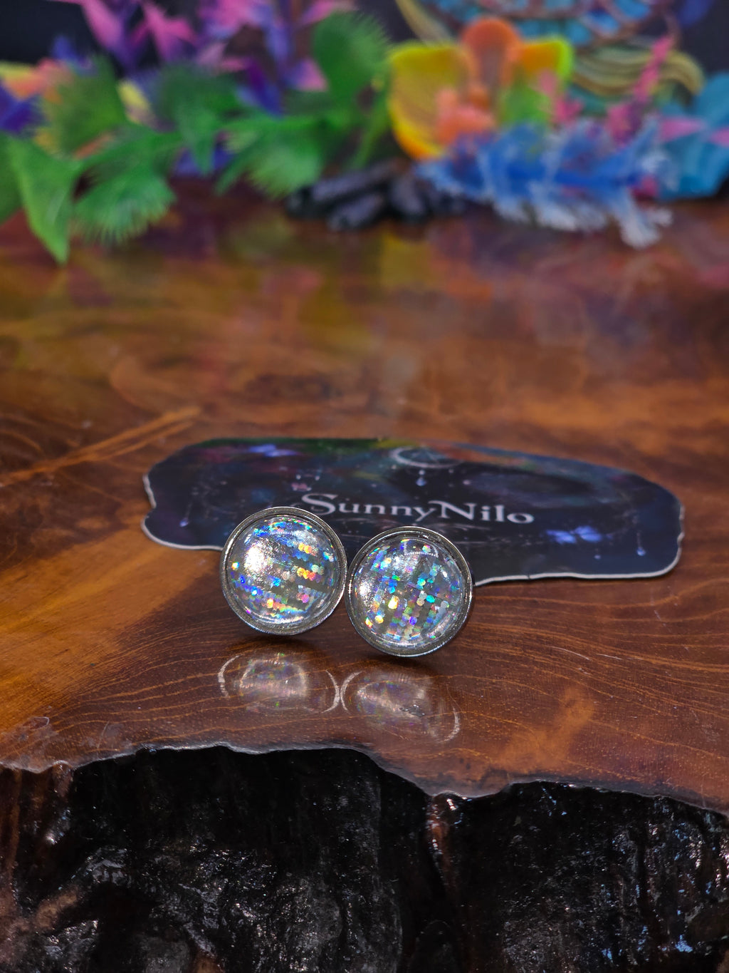 Mosaik-Cabochon-Ohrstecker Holo✨️✨️